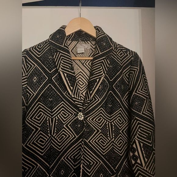 Territory Ahead Lightweight Black/Tan Patterned Jacket Size Medium - Picture 6 of 12